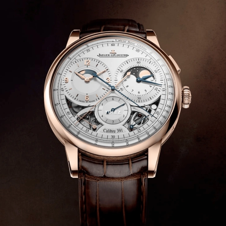 Jaeger-LeCoultre,Duomètre 42.50mm,42.50mm,Rose Gold,Grey,Handwound,Chronograph,Moonphase,Power Reserve Indicator,Day / Night Indication,Sapphire,Crystal Glass,Round,Q622252J