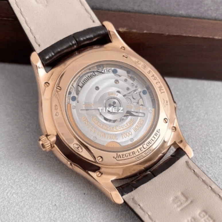 Jaeger-LeCoultre,Master 39mm,39mm,Rose Gold,Black,Handwound,Moonphase,Day,Q136256C