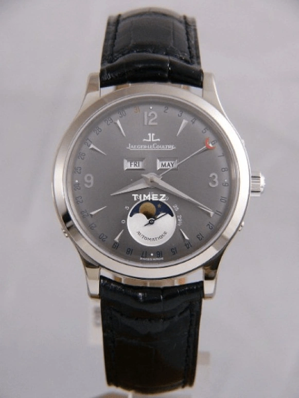 Jaeger-LeCoultre,Master 37mm,37mm,White Gold,Grey,Black,Automatic,Moonphase,Month,Date,Day,45hours,In-house Caliber,Q143347A