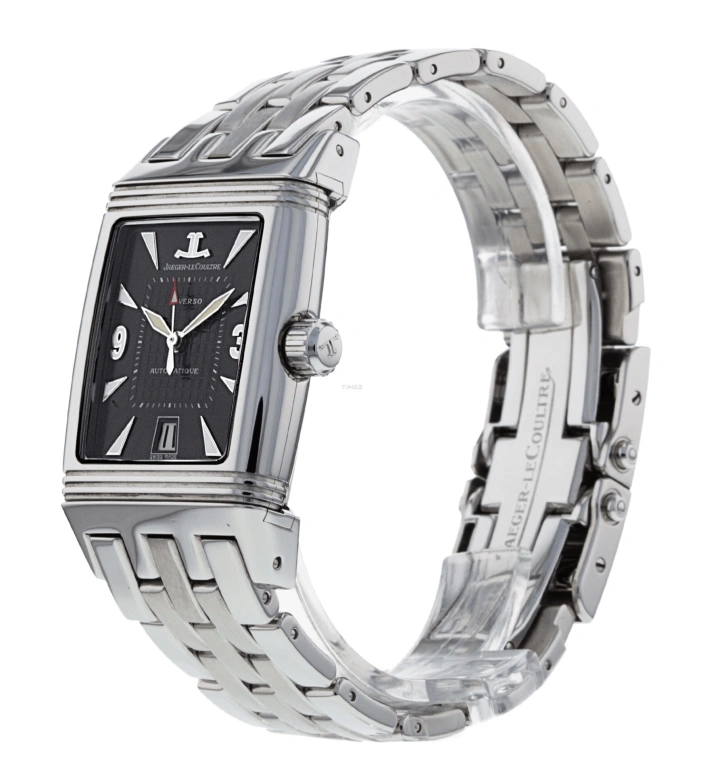 Jaeger-LeCoultre,Reverso 42x27mm,42x27mm,Stainless Steel,Black,Automatic,Day,65hours,2908102