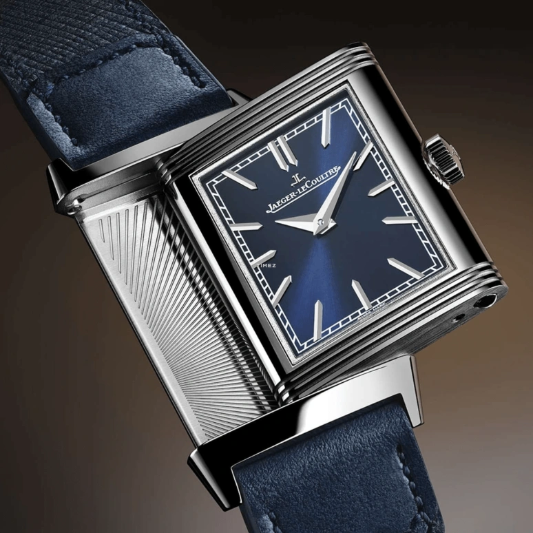 Jaeger-LeCoultre,Reverso 40.10x24.40mm,40.10x24.40mm,Stainless Steel,Blue,Handwound,45hours,In-house Caliber,Q716848J