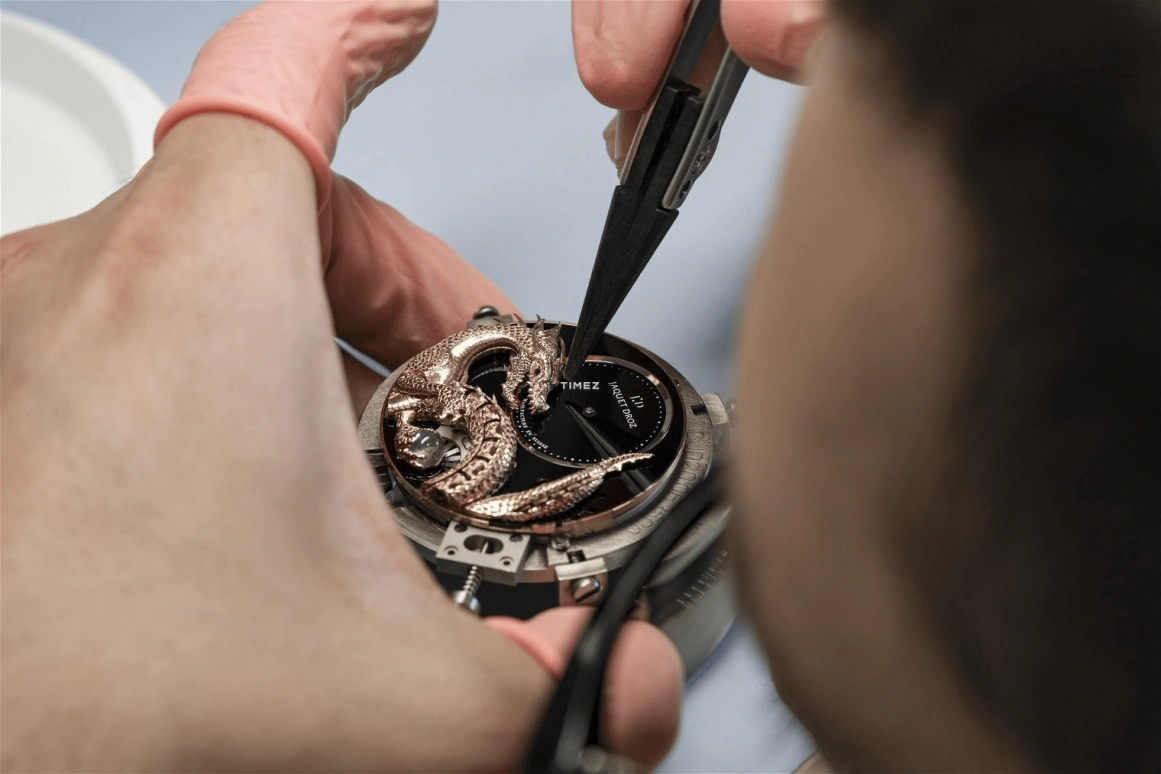 Jaquet Droz,Automata 43mm,43mm,Red Gold,Black,Automatic,Sapphire,Round,J0327330041