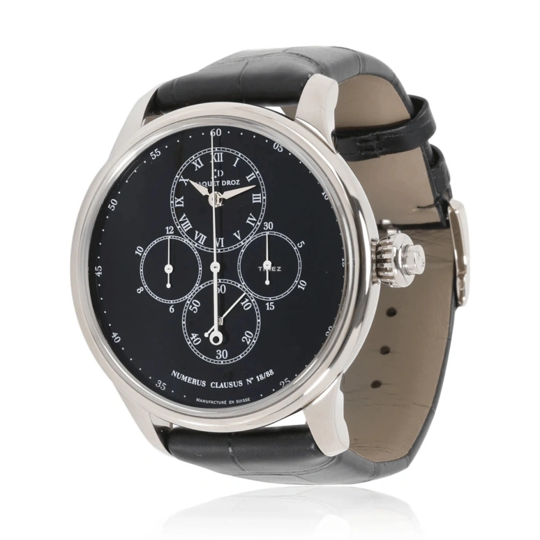 Jaquet Droz,Astrale 43mm,43mm,White Gold,Black,Automatic,Chronograph,In-house Caliber,J007634209