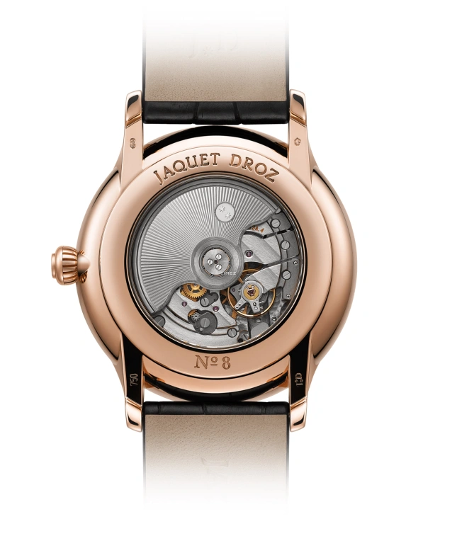 Jaquet Droz,Astrale 43mm,43mm,Red Gold,White,Automatic,Moonphase,Month,Date,Day,Sapphire,Crystal Glass,Round,J012633203