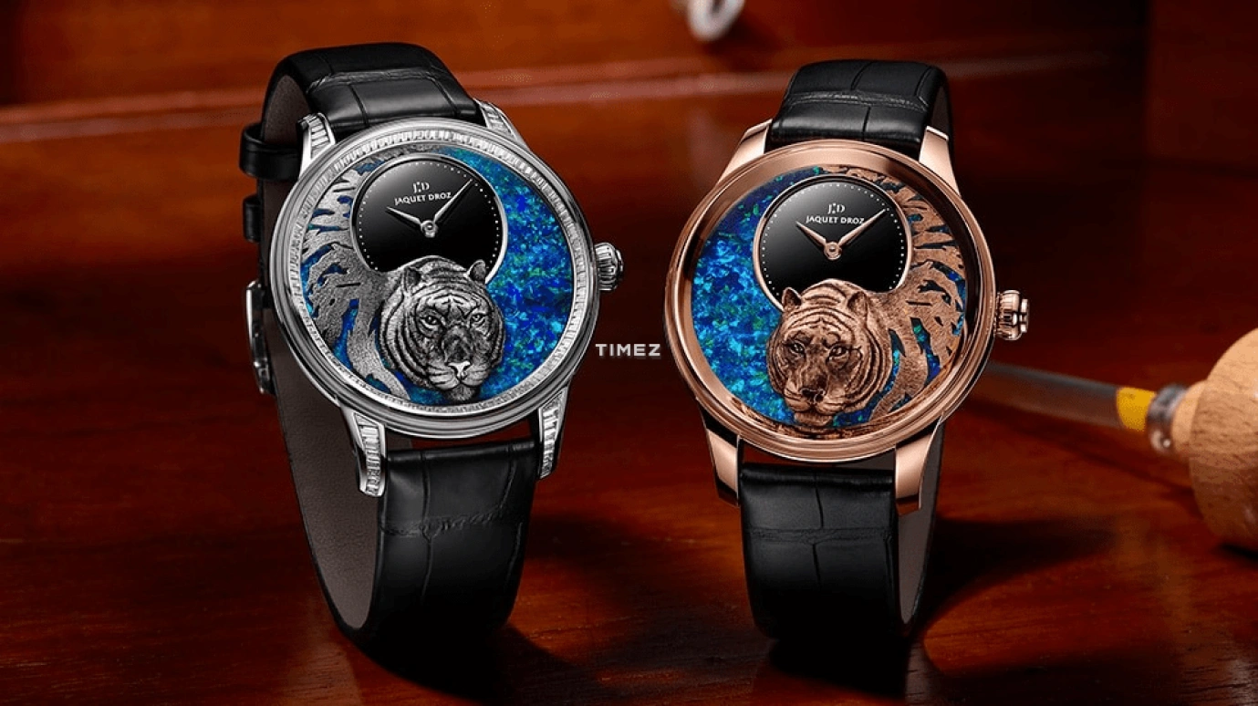 Jaquet Droz,Ateliers D'Art 41mm,41mm,Red Gold,Black,Multi-Color,Automatic,Sapphire,Round,J005023300