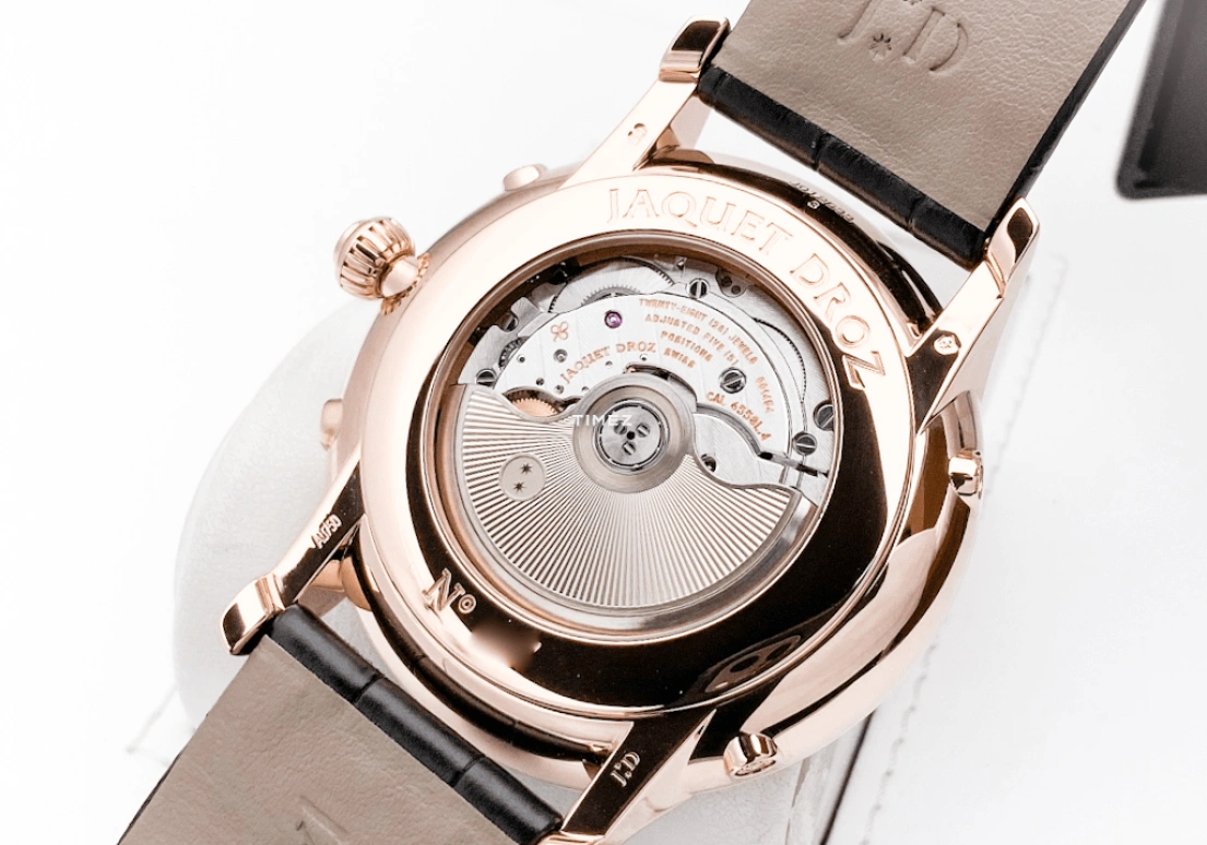 Jaquet Droz,Astrale 43mm,43mm,Red Gold,White,Automatic,Moonphase,Month,Date,Day,Sapphire,Crystal Glass,Round,J012633203