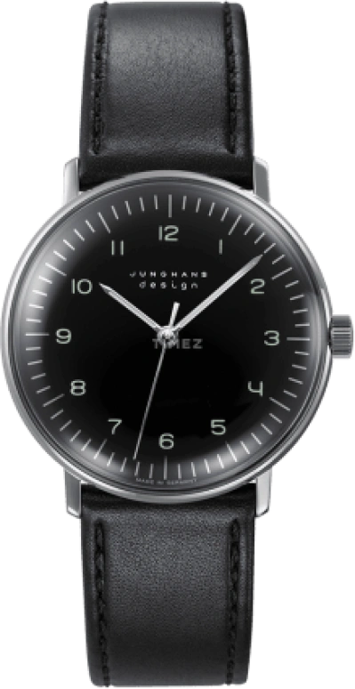 Junghans,Max Bill 34mm,34mm,Stainless Steel,Black,Handwound,42hours,In-house Caliber,027,027/3702.00