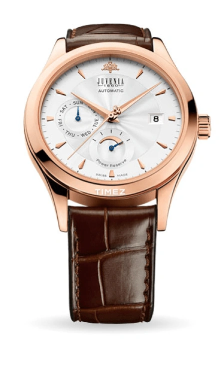 Juvenia,J 40mm,40mm,Rose Gold,White,Automatic,Date,Day,Power Reserve Indicator,PRA1,PRA1.6.556.21