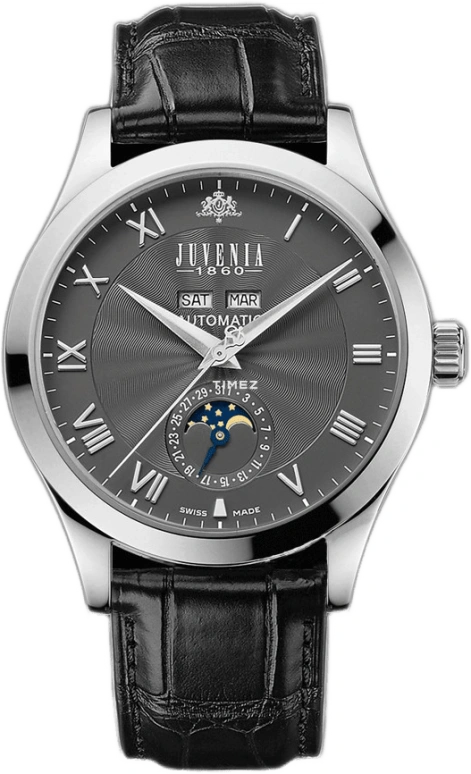 Juvenia,J 40mm,40mm,Stainless Steel,Black,Automatic,Moonphase,Month,Date,Day,Sapphire,Glass,Round, MPA1, MPA1.6.516.21