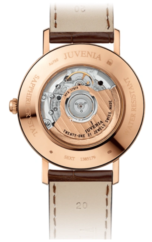 Juvenia,Other 40mm,40mm,Rose Gold,White,Automatic,Day,Sapphire,Crystal Glass,SXA1,SXA1.6.296.21