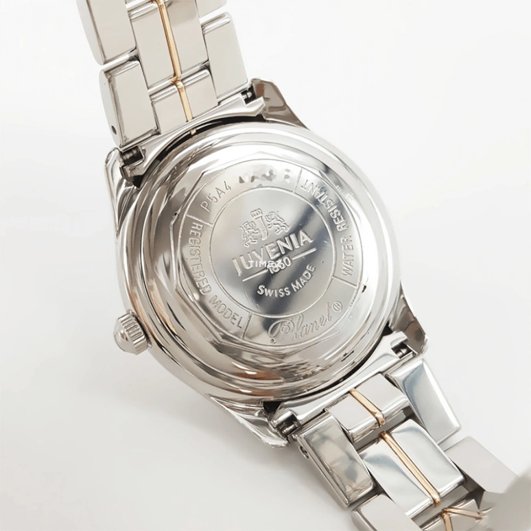 Juvenia,Planet 36mm,36mm,Stainless Steel,White,Automatic,Day,Round,P5A4,P5A4.4.654.08