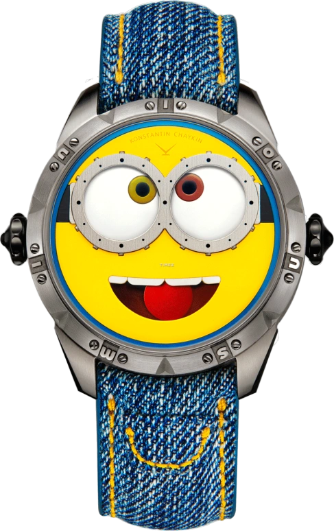 Konstantin Chaykin,Wristmons 40mm,40mm,Titanium,Yellow,White,Red,Automatic,Moonphase,Sapphire,Crystal Glass,Minions Titanium