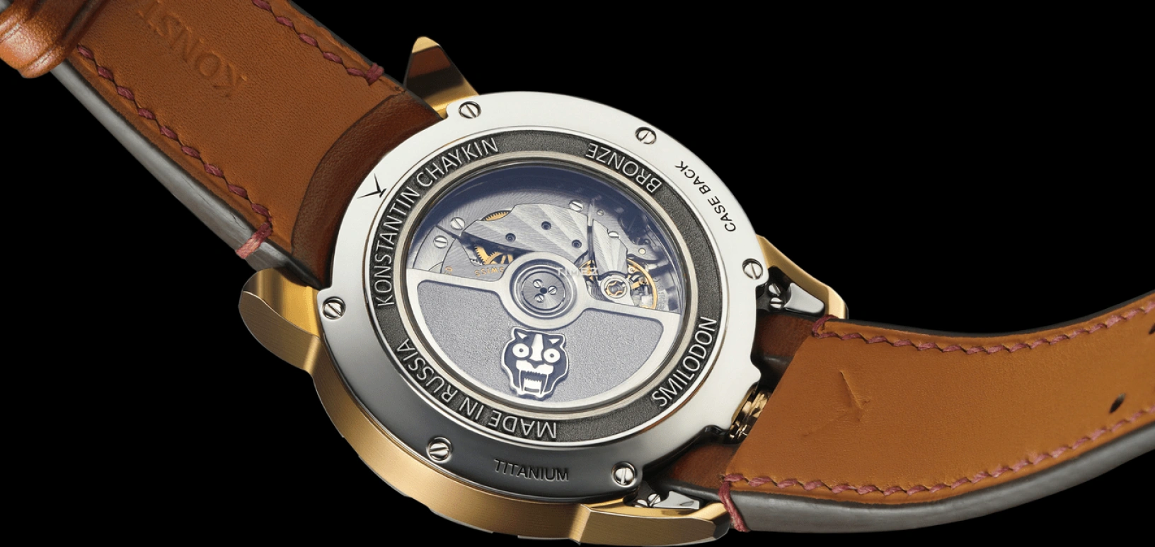 Konstantin Chaykin,Wristmons 42mm,42mm,Bronze,Antique Brass,Automatic,Date,Day / Night Indication,Smilodon