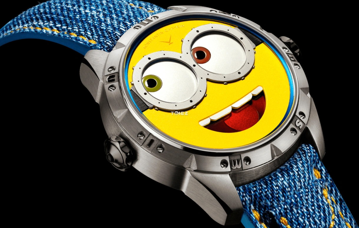 Konstantin Chaykin,Wristmons 40mm,40mm,Titanium,Yellow,White,Red,Automatic,Moonphase,Sapphire,Crystal Glass,Minions Titanium