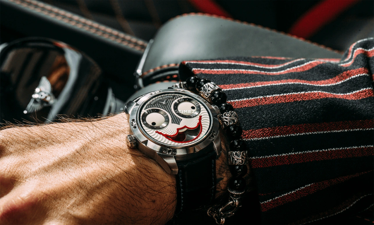 Konstantin Chaykin,Wristmons 42mm,42mm,Stainless Steel,Silver,Grey,Red,Automatic,Moonphase,68hours,Joker