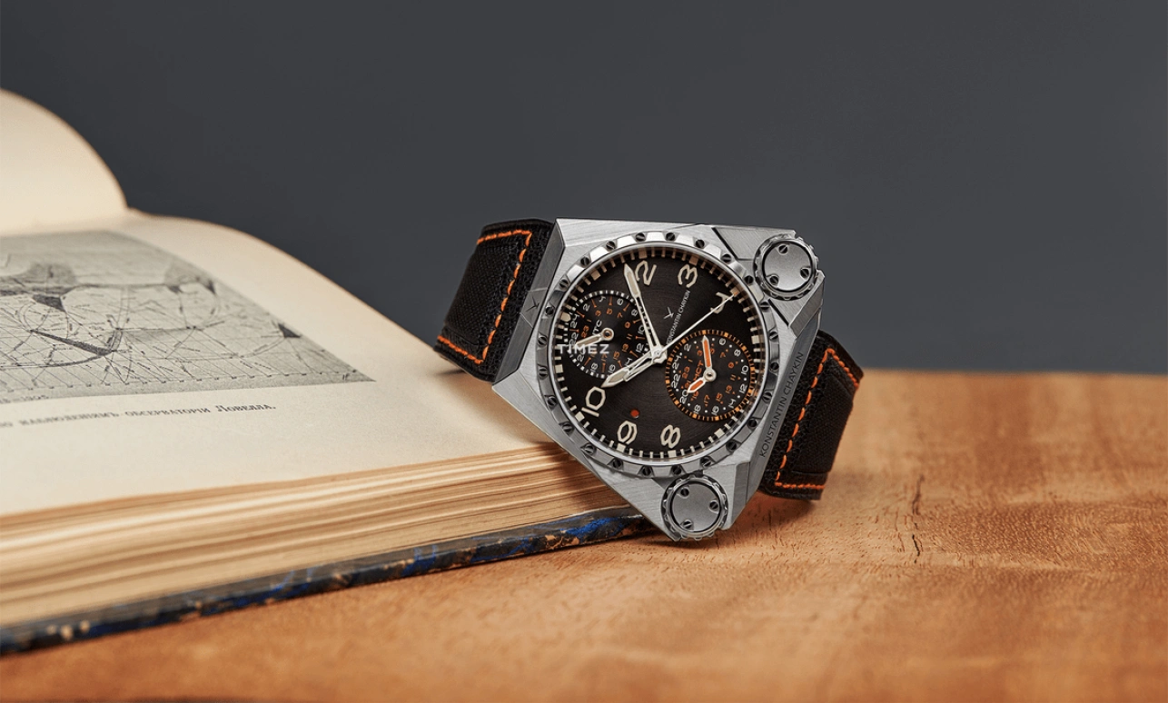 Konstantin Chaykin,Mars Conqueror 55.82x48mm,55.82x48mm,Titanium,Grey,Automatic,Dule Time,Function Selector,Mars Conqueror Mk3 Fighter