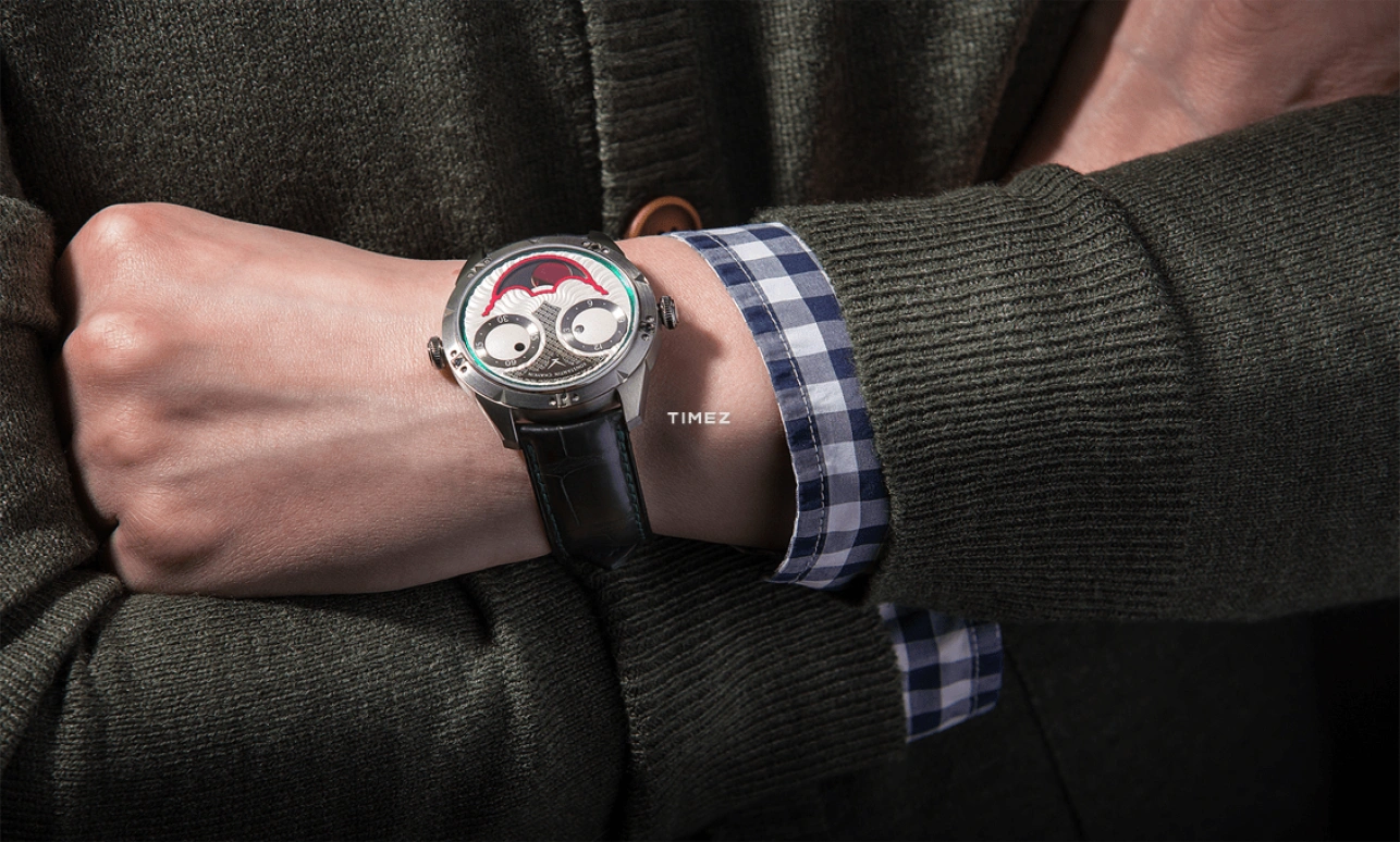 Konstantin Chaykin,Wristmons 42mm,42mm,Stainless Steel,Silver,Grey,Red,Automatic,Moonphase,68hours,Joker