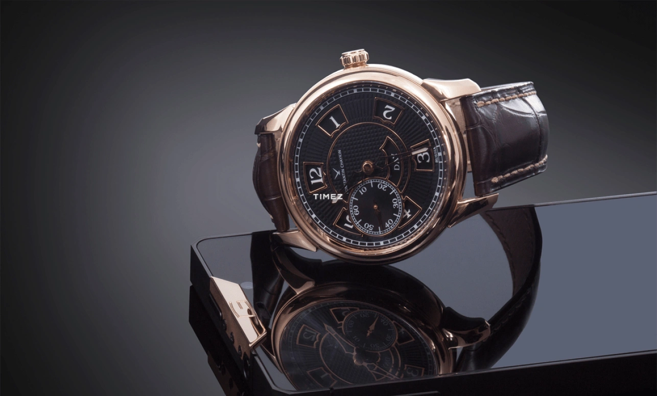 Konstantin Chaykin,Quartime 40mm,40mm,Rose Gold,Silver,Black,Handwound,Sapphire,Crystal Glass,Round,Quartime