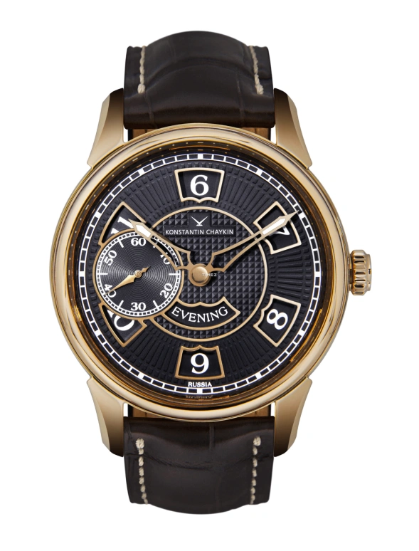 Konstantin Chaykin,Quartime 40mm,40mm,Rose Gold,Silver,Black,Handwound,Sapphire,Crystal Glass,Round,Quartime