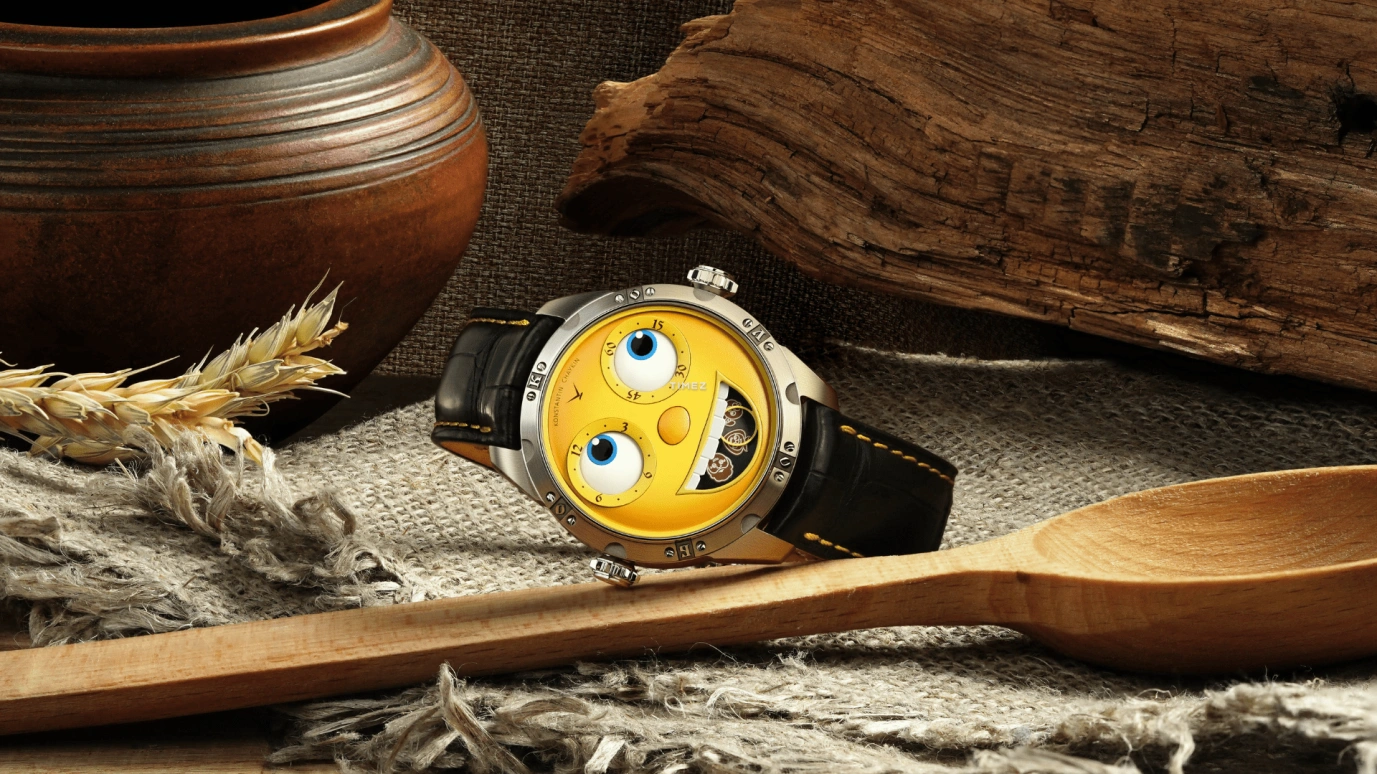 Konstantin Chaykin,Wristmons 40mm,40mm,Stainless Steel,Yellow,Automatic,Moonphase,Date,Kolobok