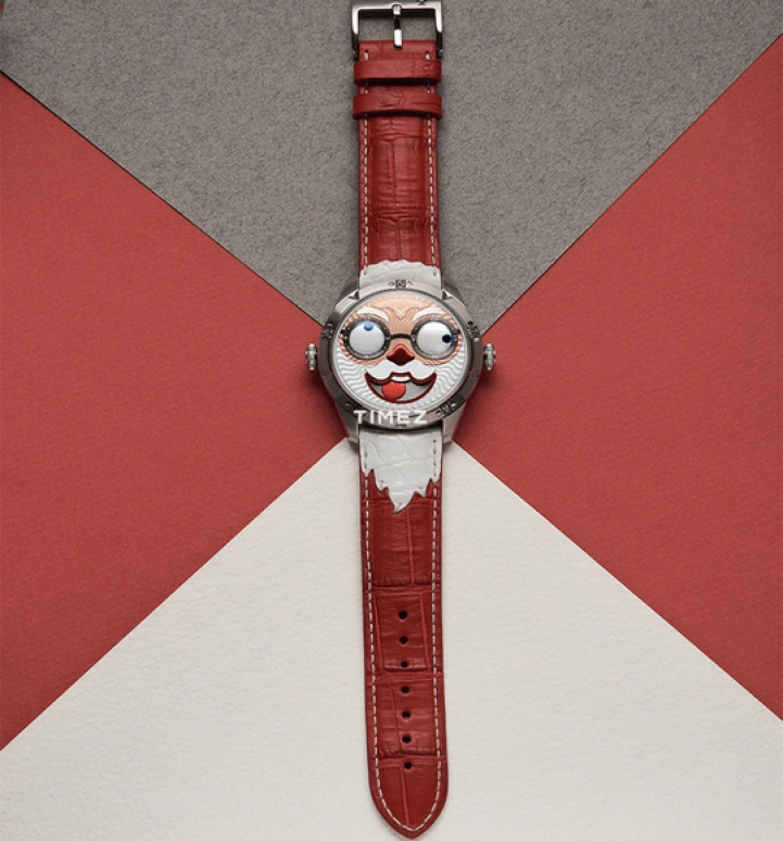 Konstantin Chaykin,Wristmons 42mm,42mm,Stainless Steel,White,khaki,Red,Automatic,Moonphase,Sapphire,Crystal Glass,Santa