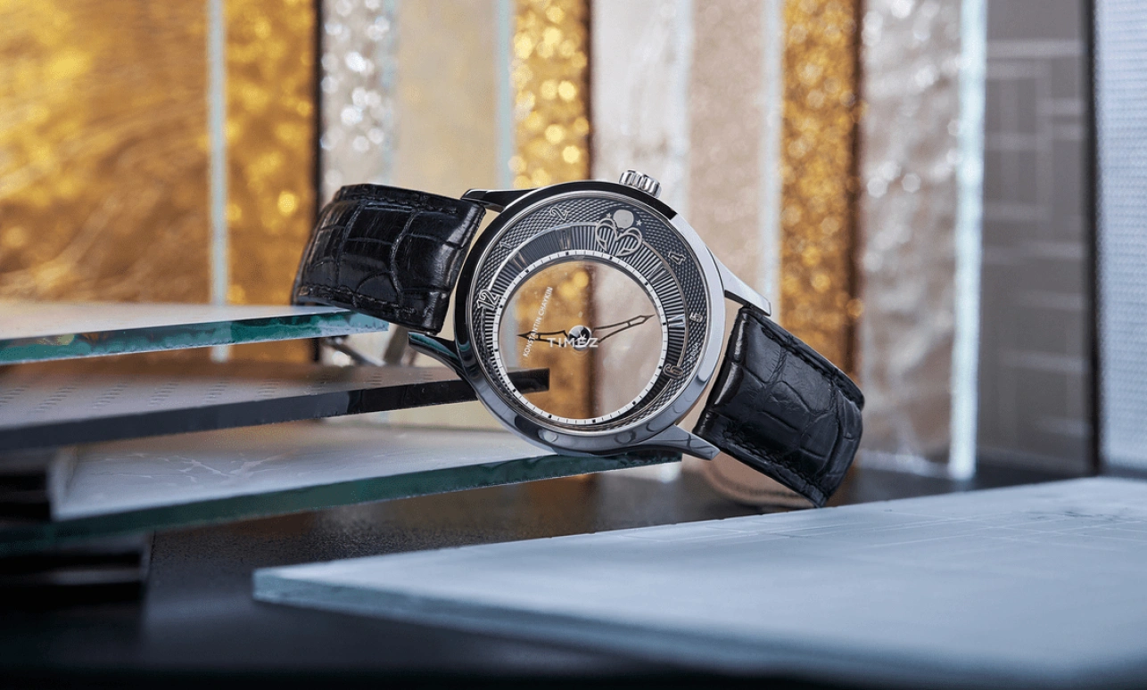 Konstantin Chaykin,Levitas 44mm,44mm,Rose Gold,Stainless Steel,Transparent,Brown,Handwound,Moonphase,Sapphire,Crystal Glass,Levitas Moon Phases 44