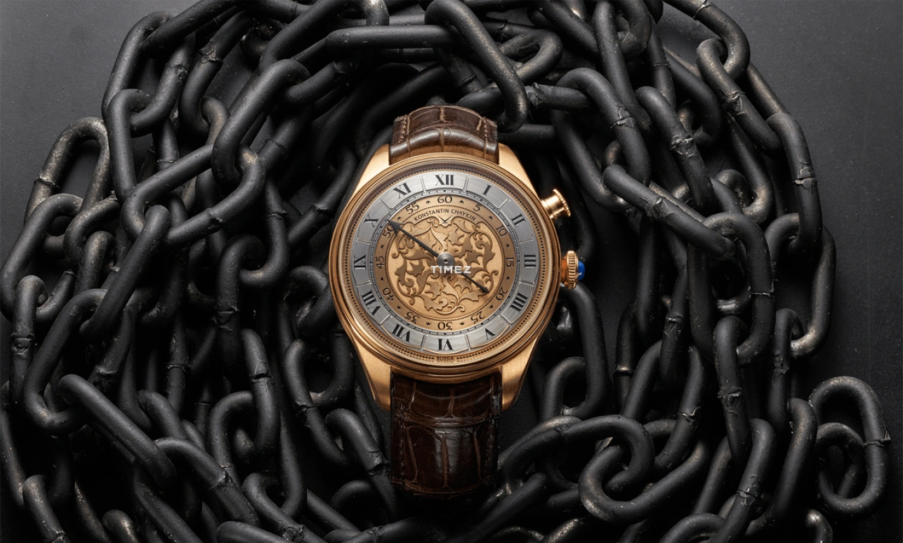 Konstantin Chaykin,Genius Temporis 40mm,40mm,Rose Gold,Rose Gold,Silver,Handwound,Sapphire,Crystal Glass,Round,Genius Temporis