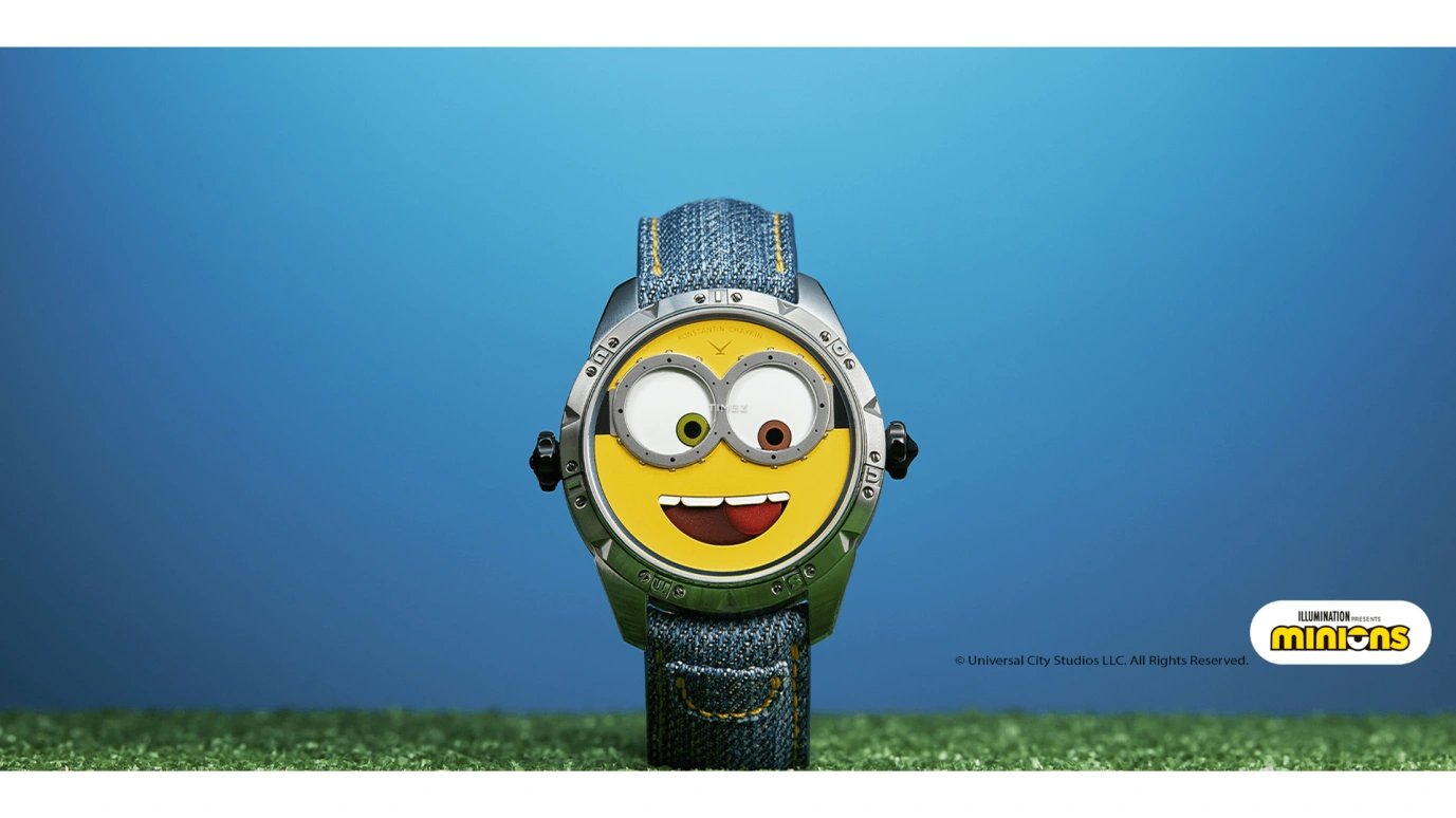 Konstantin Chaykin,Wristmons 40mm,40mm,Stainless Steel,Yellow,White,Automatic,Moonphase,Sapphire,Crystal Glass,Minions