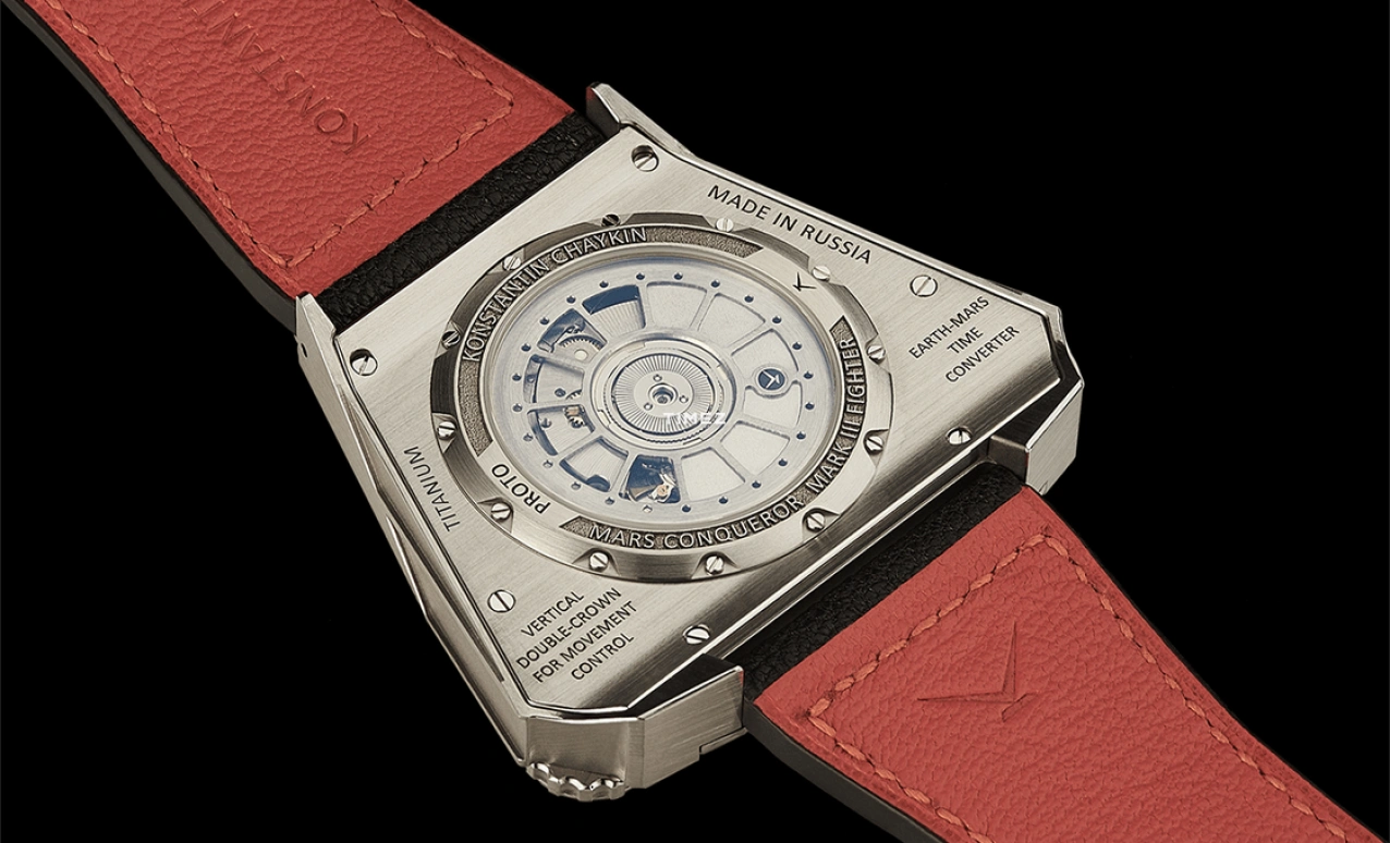 Konstantin Chaykin,Mars Conqueror 55.82x48mm,55.82x48mm,Titanium,Grey,Automatic,Dule Time,Function Selector,Mars Conqueror Mk3 Fighter