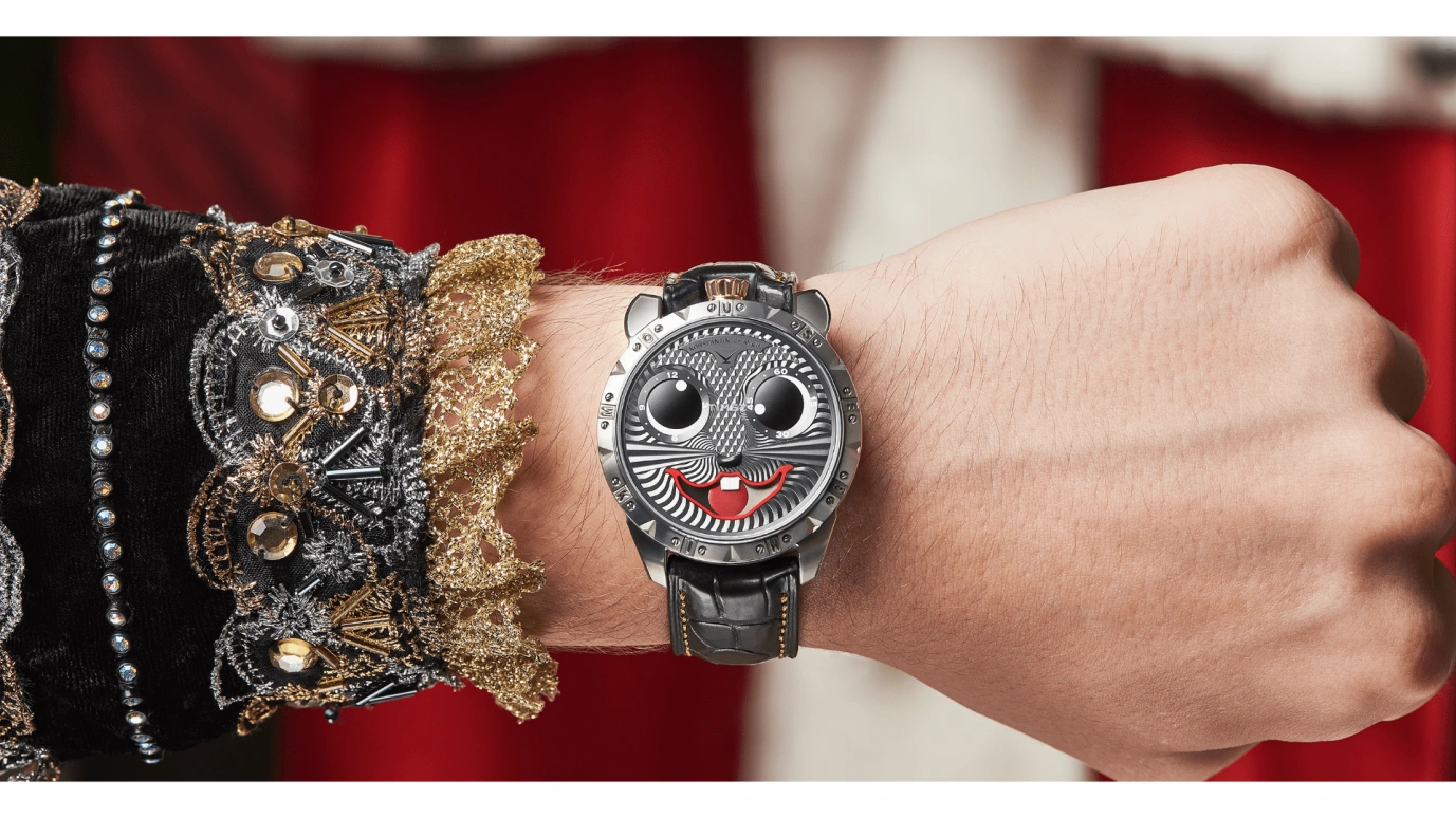 Konstantin Chaykin,Wristmons 42mm,42mm,Titanium,Grey,White,Red,Automatic,Moonphase,Sapphire,Crystal Glass,Mouse King