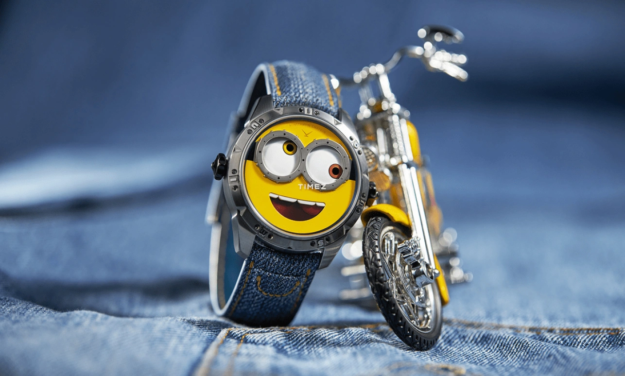 Konstantin Chaykin,Wristmons 40mm,40mm,Stainless Steel,Yellow,White,Automatic,Moonphase,Sapphire,Crystal Glass,Minions