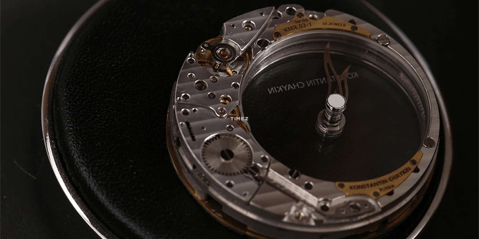 Konstantin Chaykin,Levitas 40mm,40mm,White Gold,Transparent,Multi-Color,Handwound,Sapphire,Crystal Glass,Round,Levitas Art 40