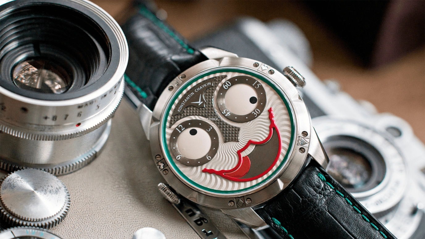 Konstantin Chaykin,Wristmons 42mm,42mm,Stainless Steel,Silver,Grey,Red,Automatic,Moonphase,68hours,Joker