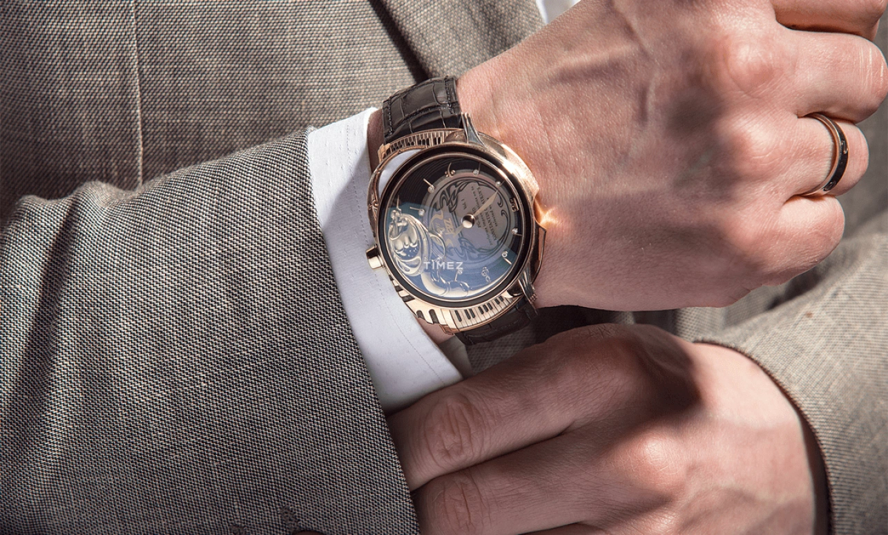 Konstantin Chaykin,Levitas 61mm,61mm,White Gold,Rose Gold,Transparent,Black,Handwound,Moonphase,Sapphire,Crystal Glass,Levitas Jazz