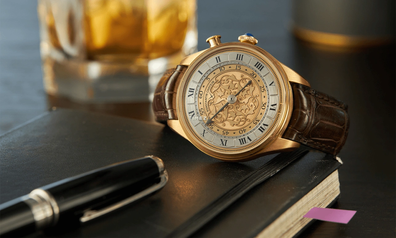 Konstantin Chaykin,Genius Temporis 40mm,40mm,Rose Gold,Rose Gold,Silver,Handwound,Sapphire,Crystal Glass,Round,Genius Temporis