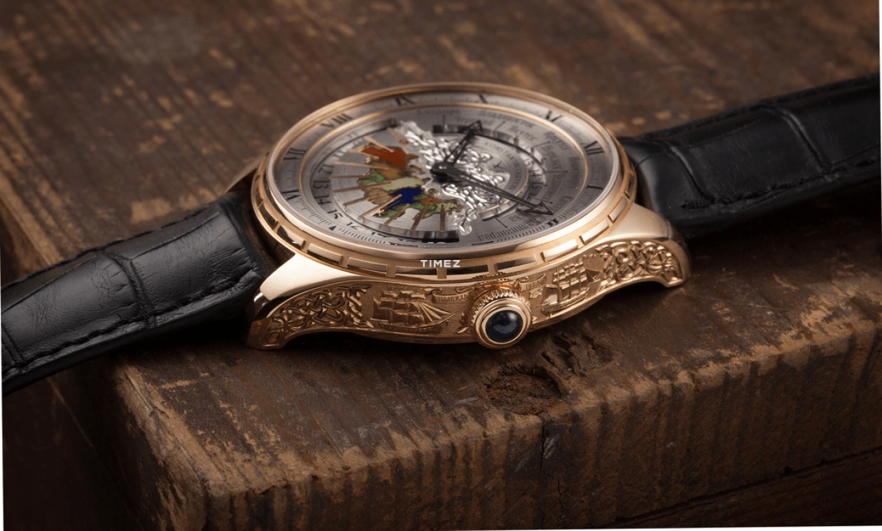 Konstantin Chaykin,Russian Time 44mm,44mm,Rose Gold,White,Handwound,Dule Time,Day / Night Indication,Russian Time,Russian Time. Krusenstern