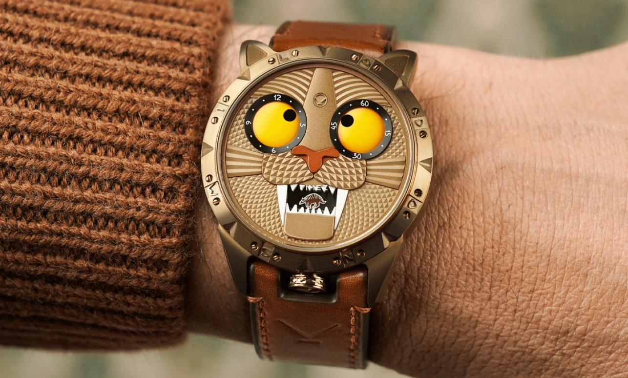 Konstantin Chaykin,Wristmons 42mm,42mm,Bronze,Antique Brass,Automatic,Date,Day / Night Indication,Smilodon