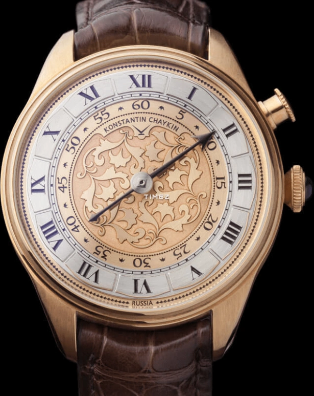 Konstantin Chaykin,Genius Temporis 40mm,40mm,Rose Gold,Rose Gold,Silver,Handwound,Sapphire,Crystal Glass,Round,Genius Temporis