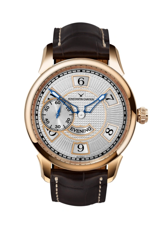Konstantin Chaykin,Quartime 40mm,40mm,Rose Gold,Silver,Black,Handwound,Sapphire,Crystal Glass,Round,Quartime