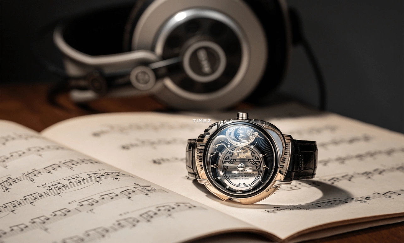 Konstantin Chaykin,Levitas 61mm,61mm,White Gold,Rose Gold,Transparent,Black,Handwound,Moonphase,Sapphire,Crystal Glass,Levitas Jazz