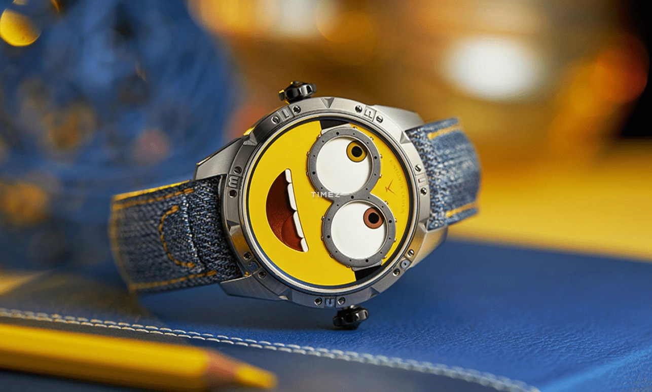 Konstantin Chaykin,Wristmons 40mm,40mm,Stainless Steel,Yellow,White,Automatic,Moonphase,Sapphire,Crystal Glass,Minions