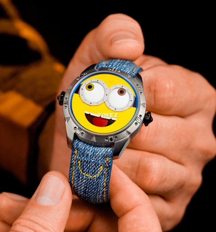 Konstantin Chaykin,Wristmons 40mm,40mm,Titanium,Yellow,White,Red,Automatic,Moonphase,Sapphire,Crystal Glass,Minions Titanium
