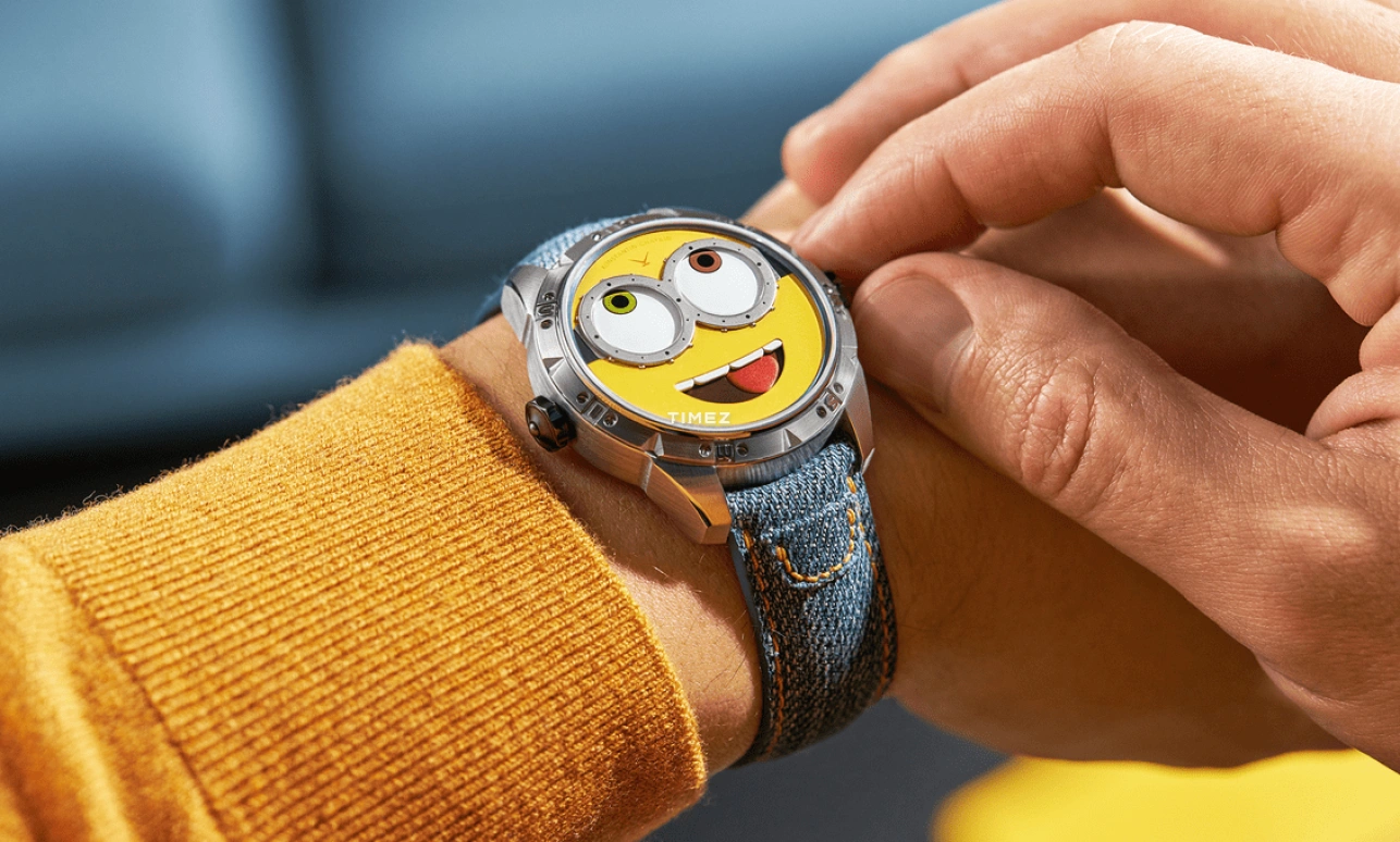 Konstantin Chaykin,Wristmons 40mm,40mm,Stainless Steel,Yellow,White,Automatic,Moonphase,Sapphire,Crystal Glass,Minions
