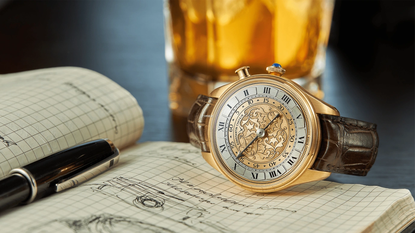 Konstantin Chaykin,Genius Temporis 40mm,40mm,Rose Gold,Rose Gold,Silver,Handwound,Sapphire,Crystal Glass,Round,Genius Temporis