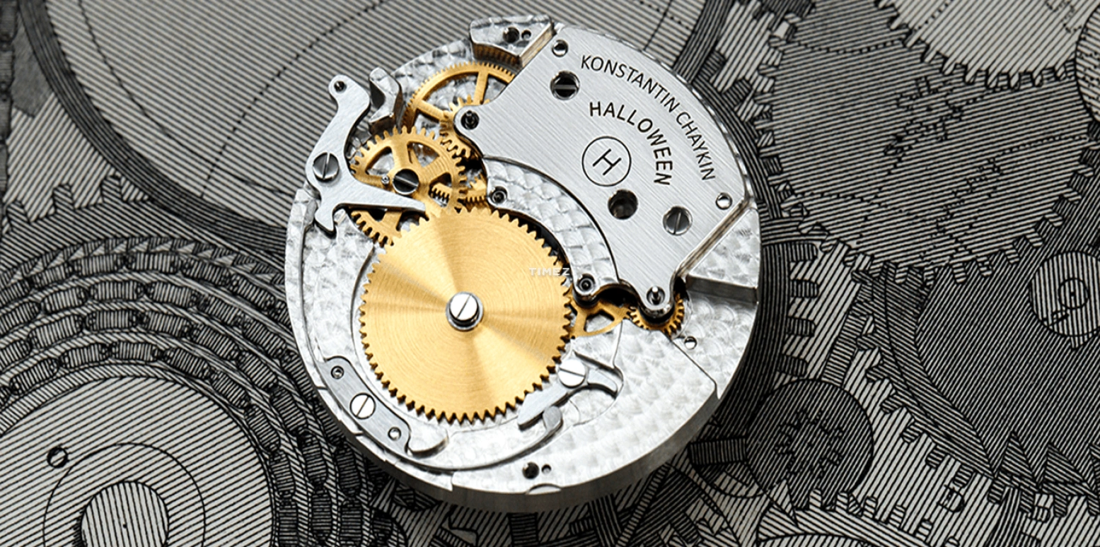 Konstantin Chaykin,Wristmons 42mm,42mm,Bronze,Orange,Yellow,Automatic,Moonphase,Sapphire,Crystal Glass,Pumpkin Head Special Halloween 2017