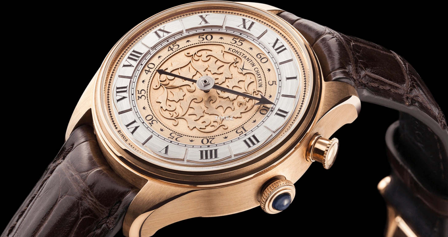 Konstantin Chaykin,Genius Temporis 40mm,40mm,Rose Gold,Rose Gold,Silver,Handwound,Sapphire,Crystal Glass,Round,Genius Temporis