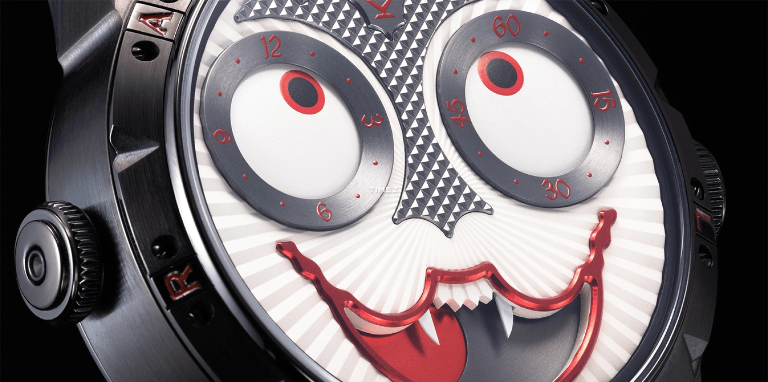 Konstantin Chaykin,Wristmons 42mm,42mm,Stainless Steel,White,Black,Red,Automatic,Moonphase,Sapphire,Crystal Glass,Dracula