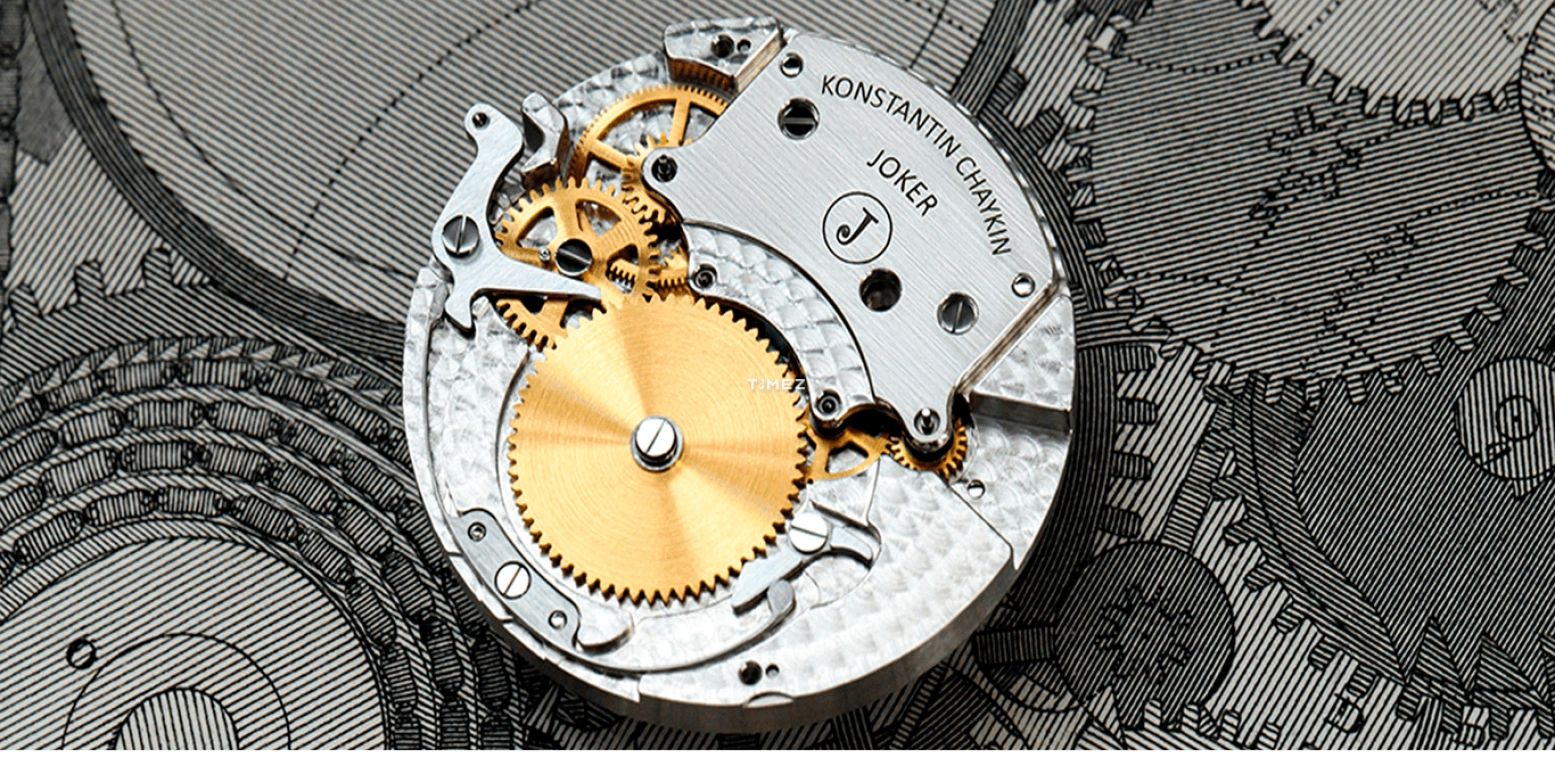 Konstantin Chaykin,Wristmons 42mm,42mm,Titanium,Silver,Grey,Red,Automatic,Moonphase,Sapphire,Crystal Glass,Joker Titanium