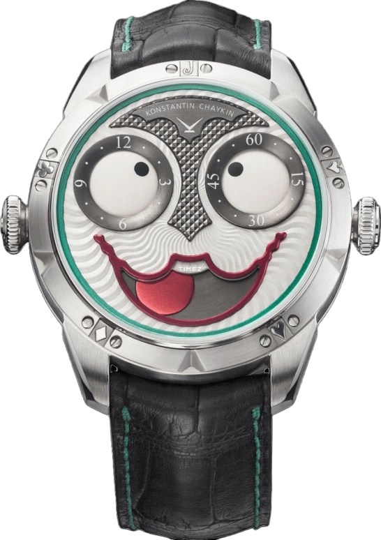 Konstantin Chaykin,Wristmons 42mm,42mm,Stainless Steel,Silver,Grey,Red,Automatic,Moonphase,68hours,Joker