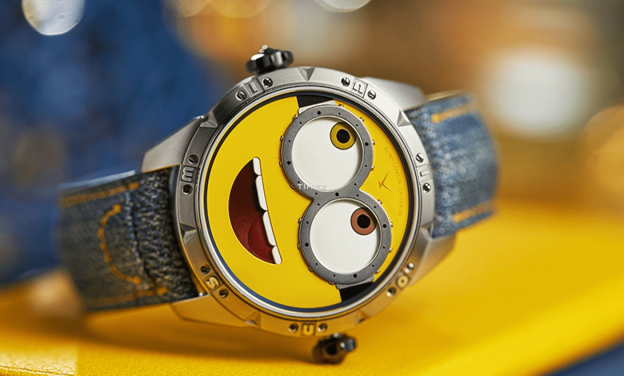 Konstantin Chaykin,Wristmons 40mm,40mm,Stainless Steel,Yellow,White,Automatic,Moonphase,Sapphire,Crystal Glass,Minions